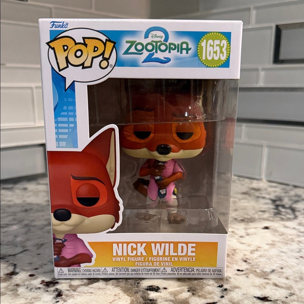 Funko Zootopia Nick Wilde Figure - Orange and Pink